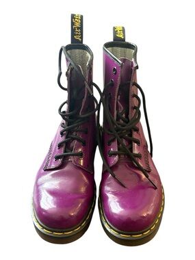 Dr Martens 1460 Bright Purple Patent leather boots